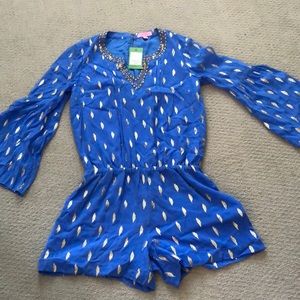 New Lilly Pulitzer Romper with gold details